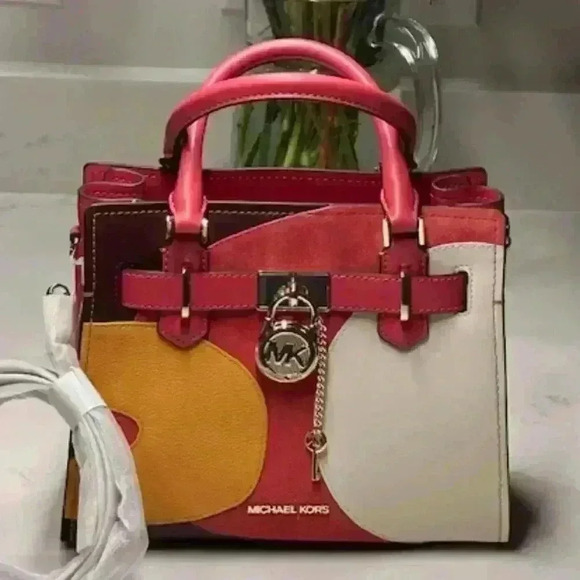🔥🔥 Michael Kors Hamilton Small Patchwork Crossbody NWT! - Picture 2 of 12
